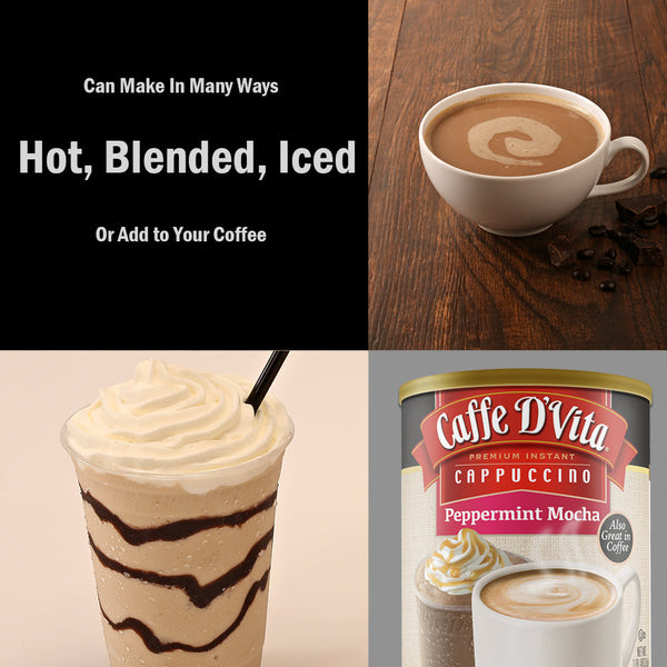 Peppermint Mocha Cappuccino - Case of 6 - 1 lb. cans (16 oz