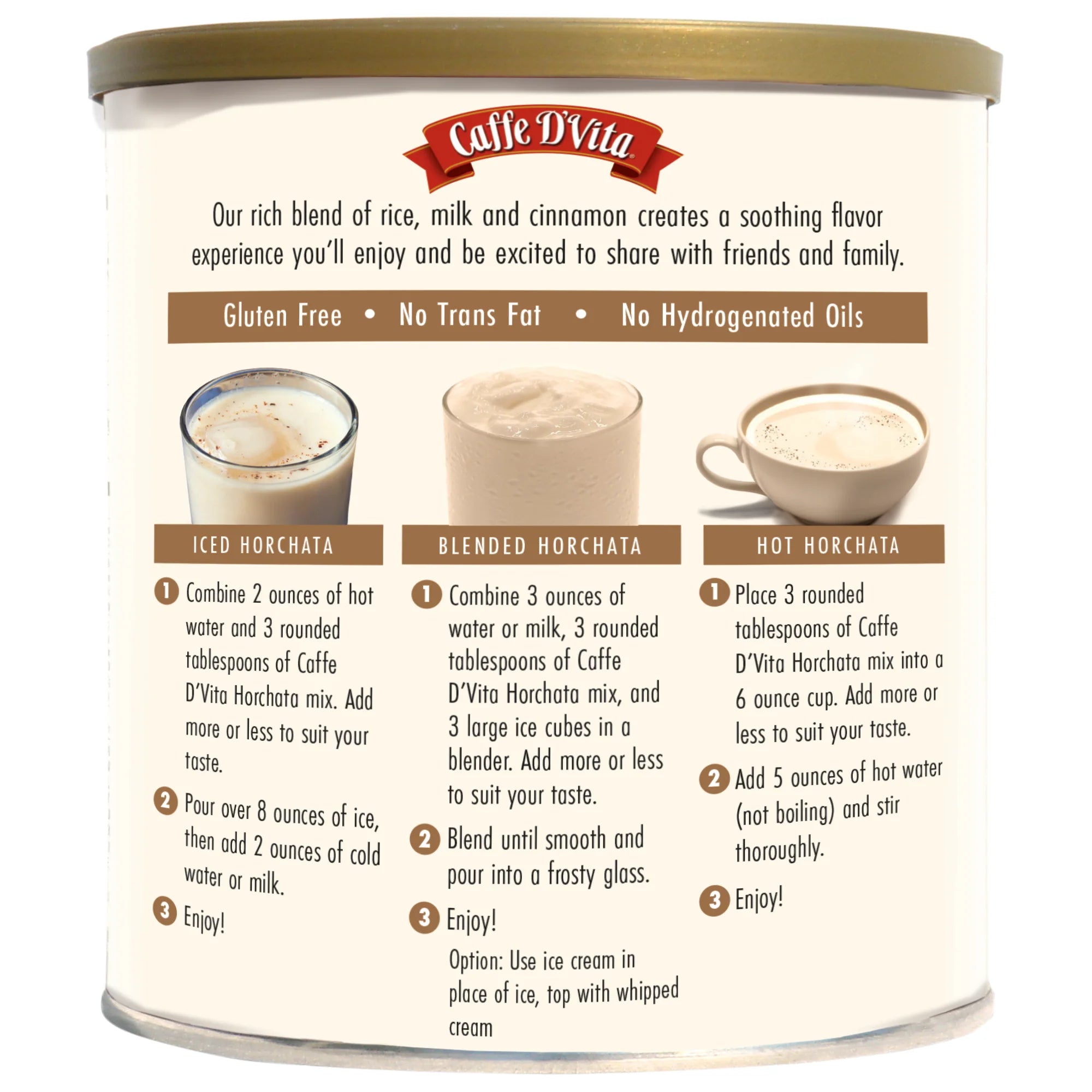 Horchata- Case of 4 - 2 lb. cans - Foodservice