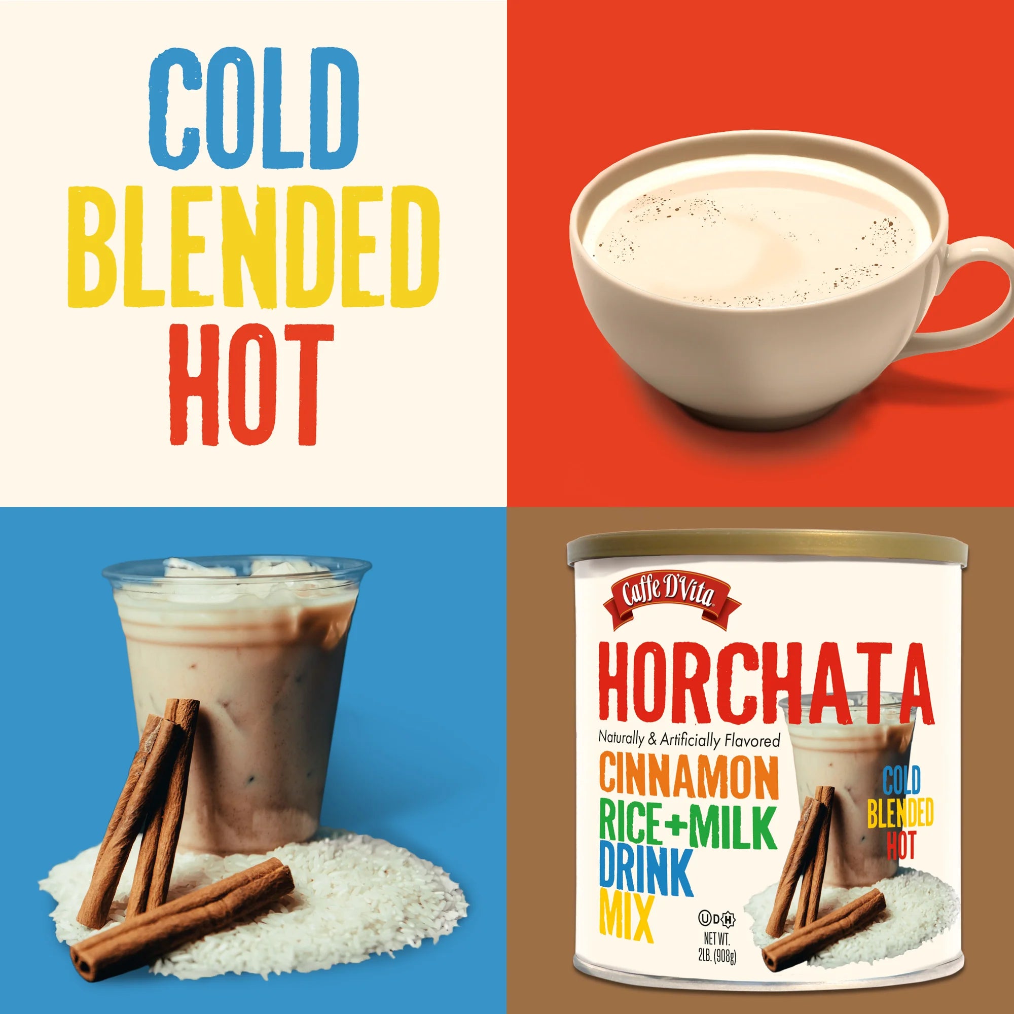 Horchata- Case of 4 - 2 lb. cans - Foodservice