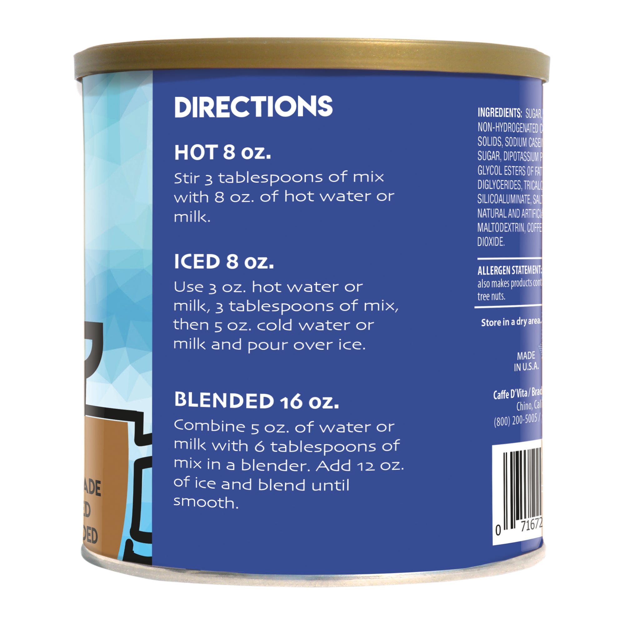 Vanilla Macchiato - Case of 4 Cans - 2 lb. (32 oz.) Foodservice