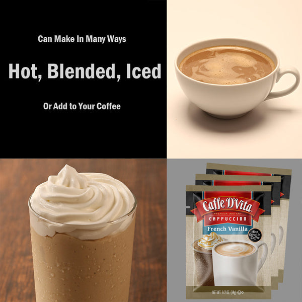 French Vanilla Cappuccino Envelopes - 3 sleeves of 24 packs - Foodserv ...