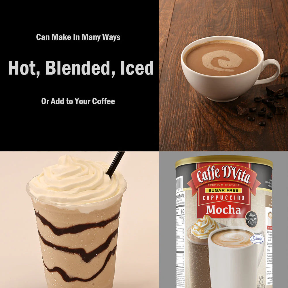 Sugar Free Mocha Cappuccino - Case of 4 Cans - 2 lb. (32 oz.) Foodservice