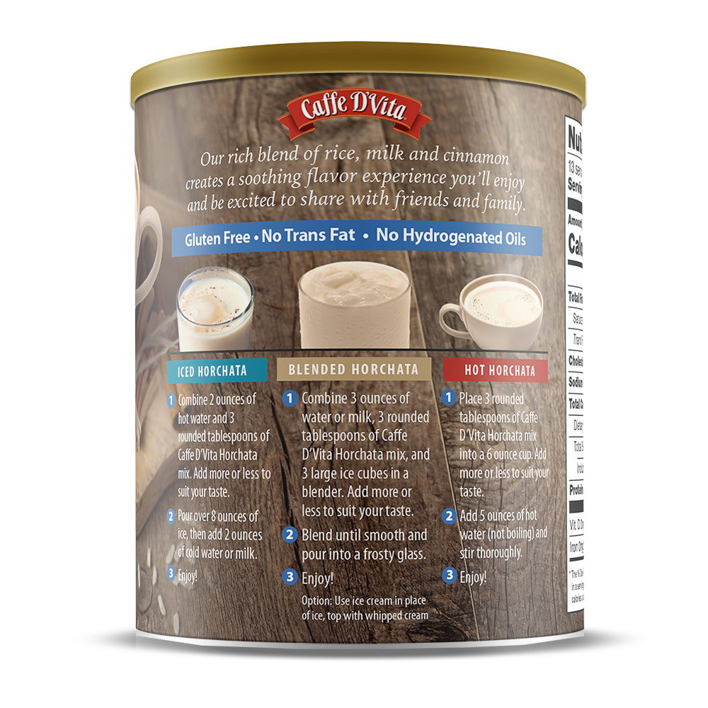 Horchata - Case of 6 - 19 oz. cans - Foodservice - Caffe D' Vita