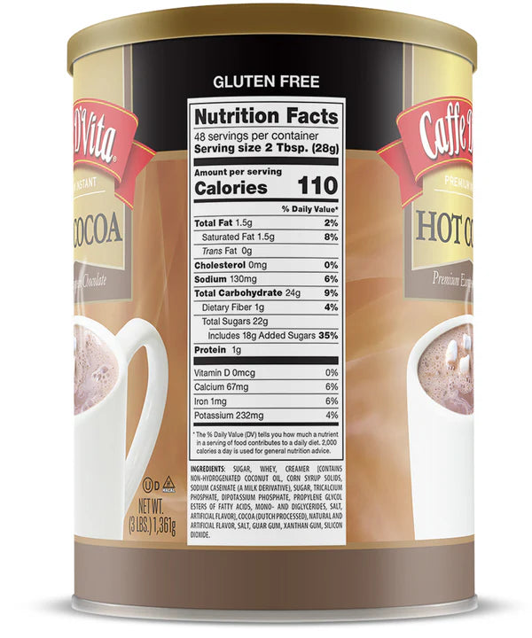 Hot Cocoa - Case of 4 Cans - 3 lb. (48 oz.) - Foodservice