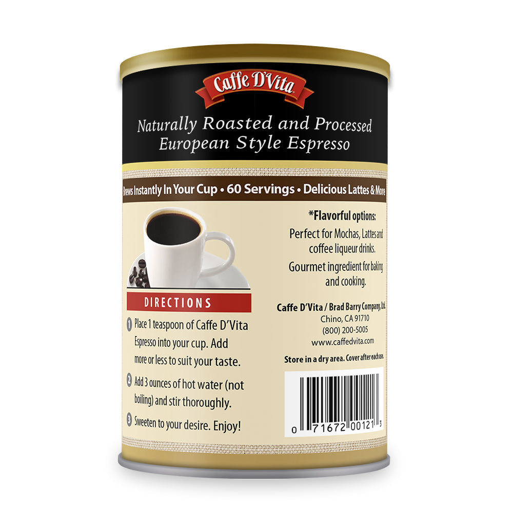 Espresso  - Case of 6 - 3 oz cans - Foodservice