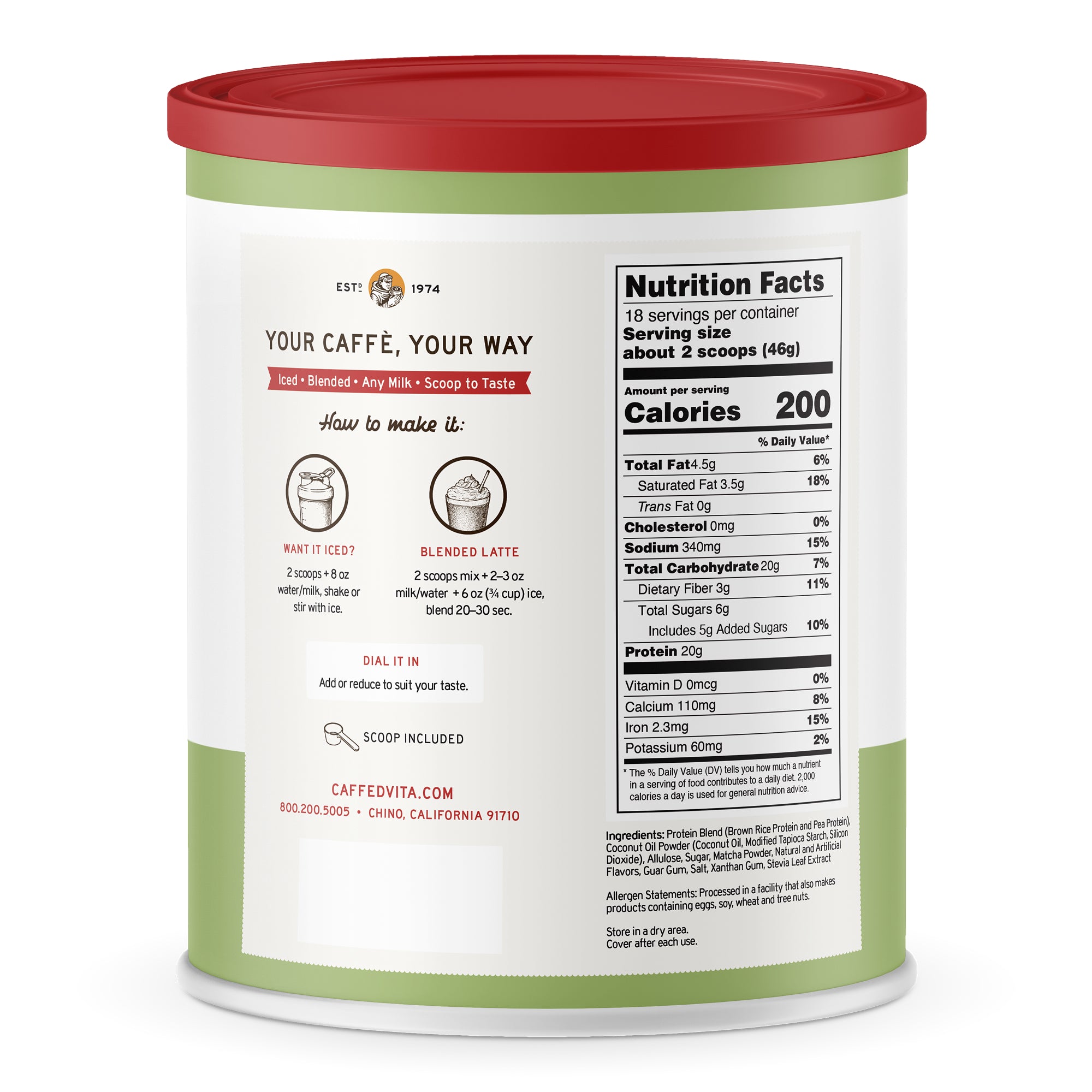 Matcha Green Tea Protein Latte