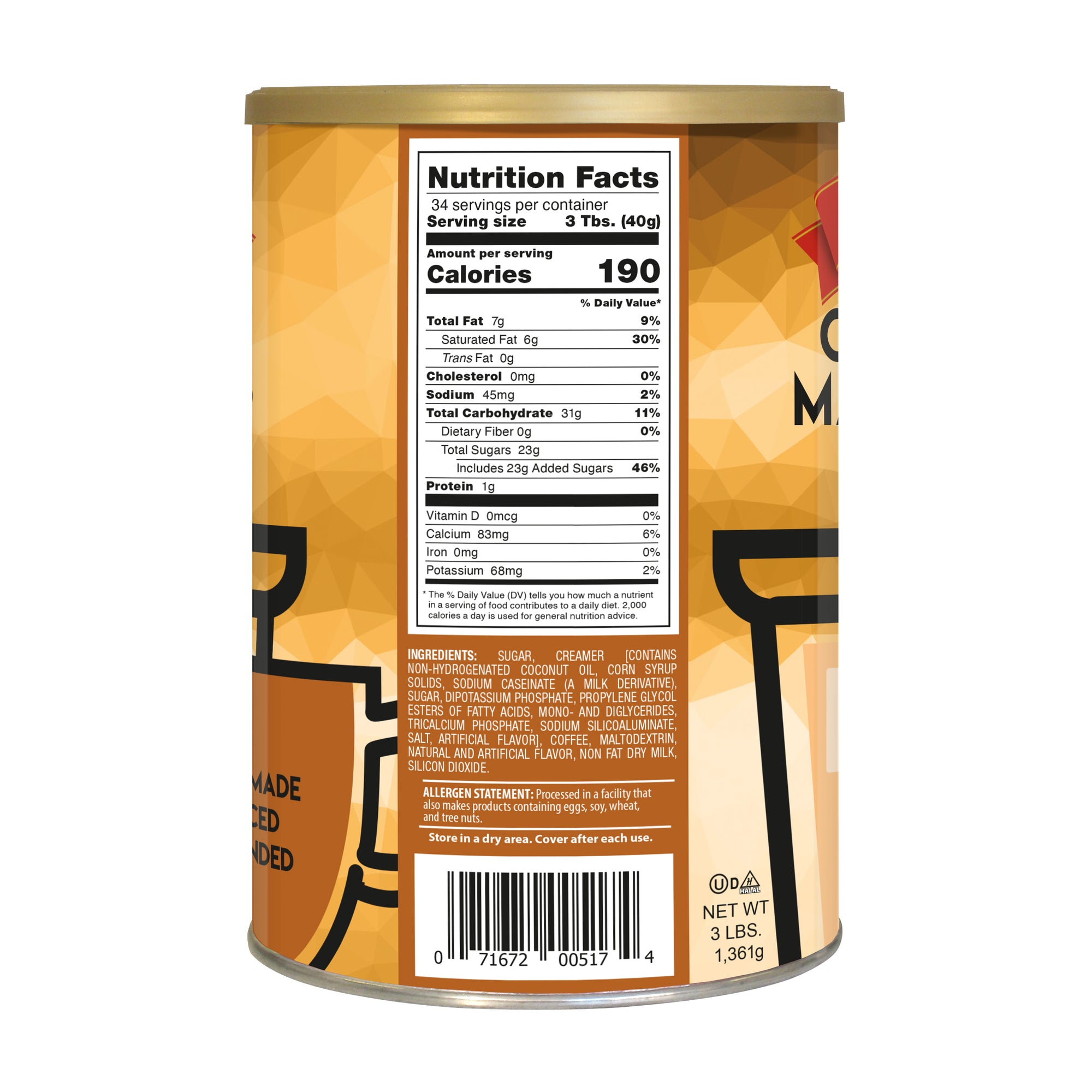 Caramel Macchiato - Case of 4 Cans - 3 lb. Foodservice