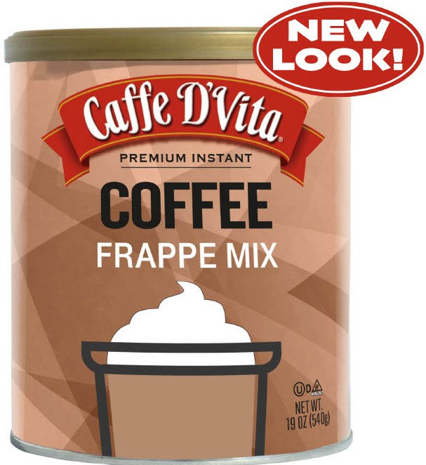Coffee Latte Blended Iced Coffee Frappe - Case of 6 - 19 oz. cans - Foodservice