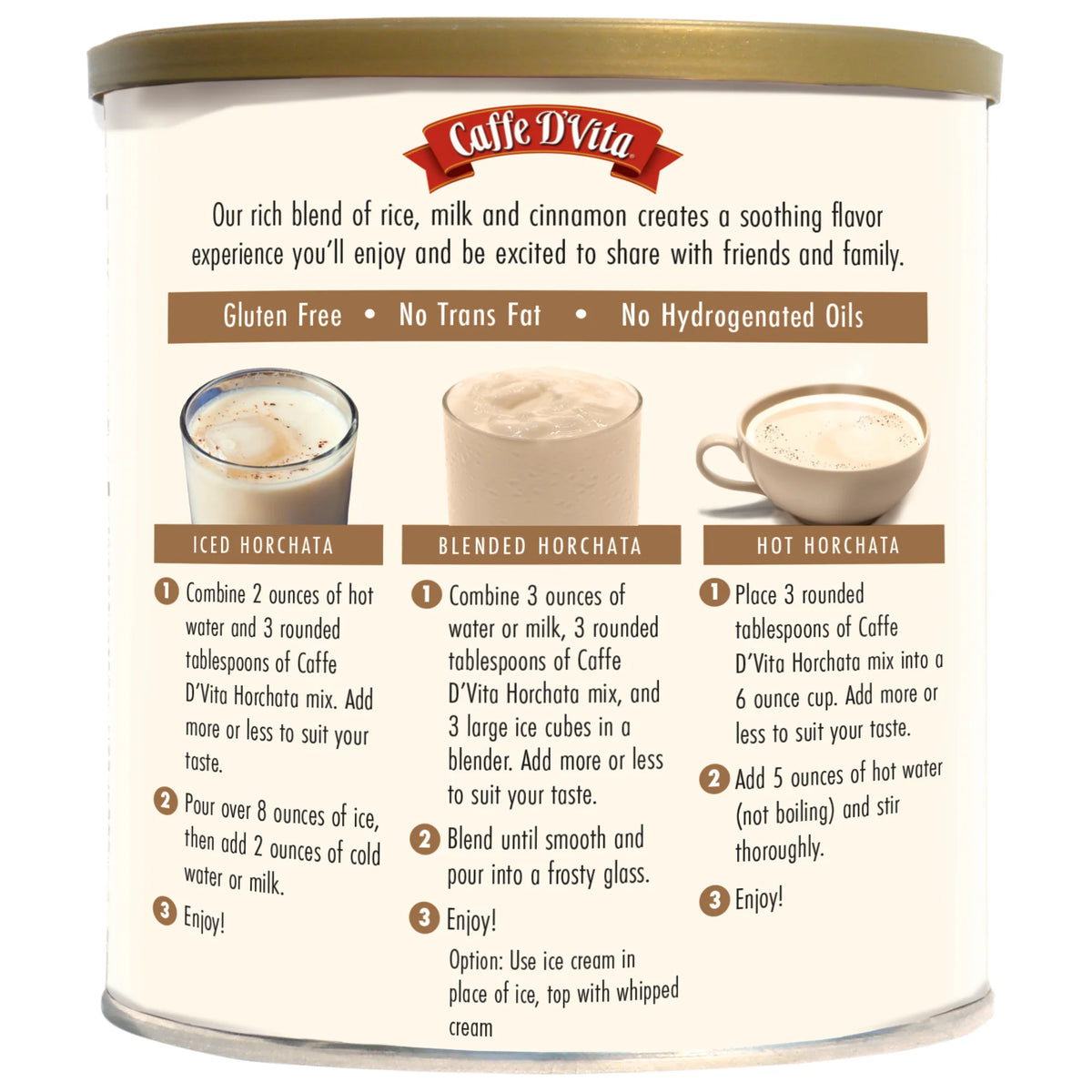Horchata- Case of 4 - 2 lb. cans - Foodservice