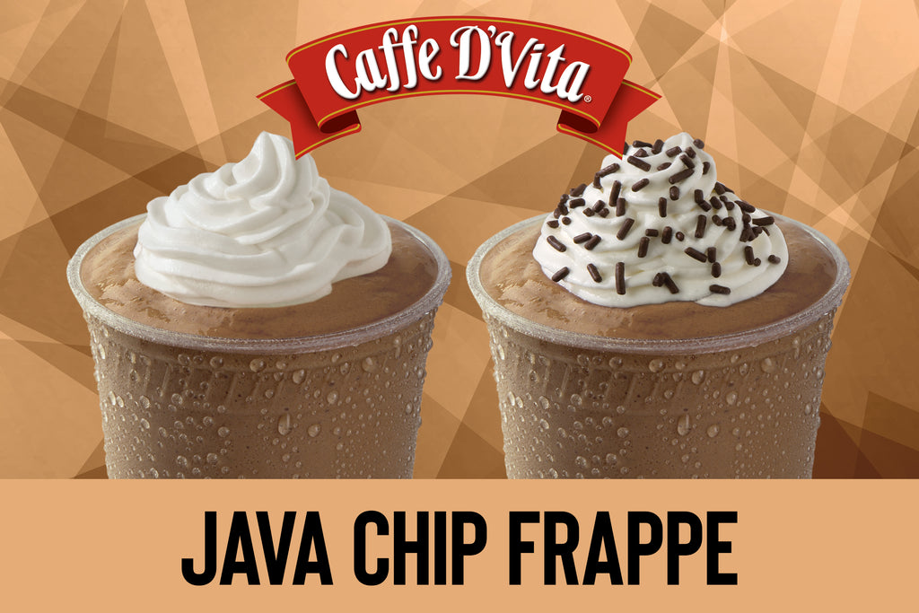 Java Chip Latte Blended Iced Coffee Frappe - Case of 6 - 19 oz. cans - Foodservice