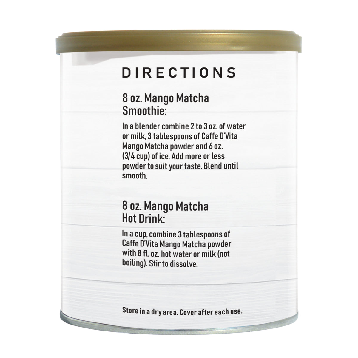 Mango Matcha Green Tea Drink Mix- Case of 6 - 1 lb. cans (16 oz.) - Foodservice