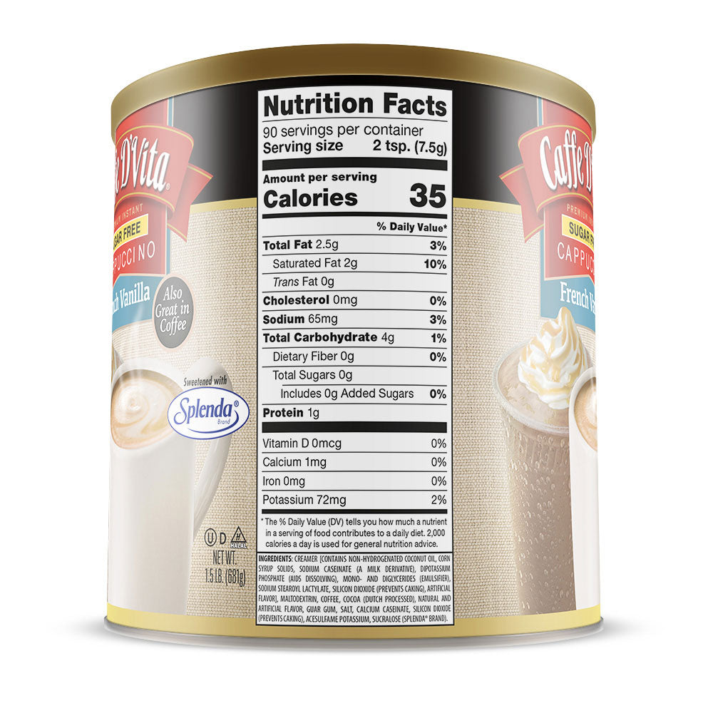 Sugar Free French Vanilla Cappuccino