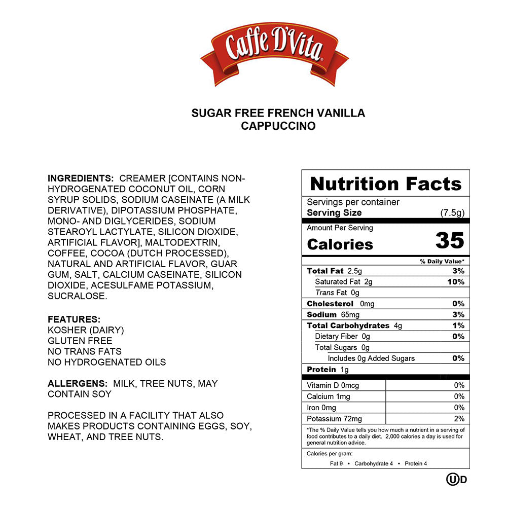 Sugar Free French Vanilla Cappuccino
