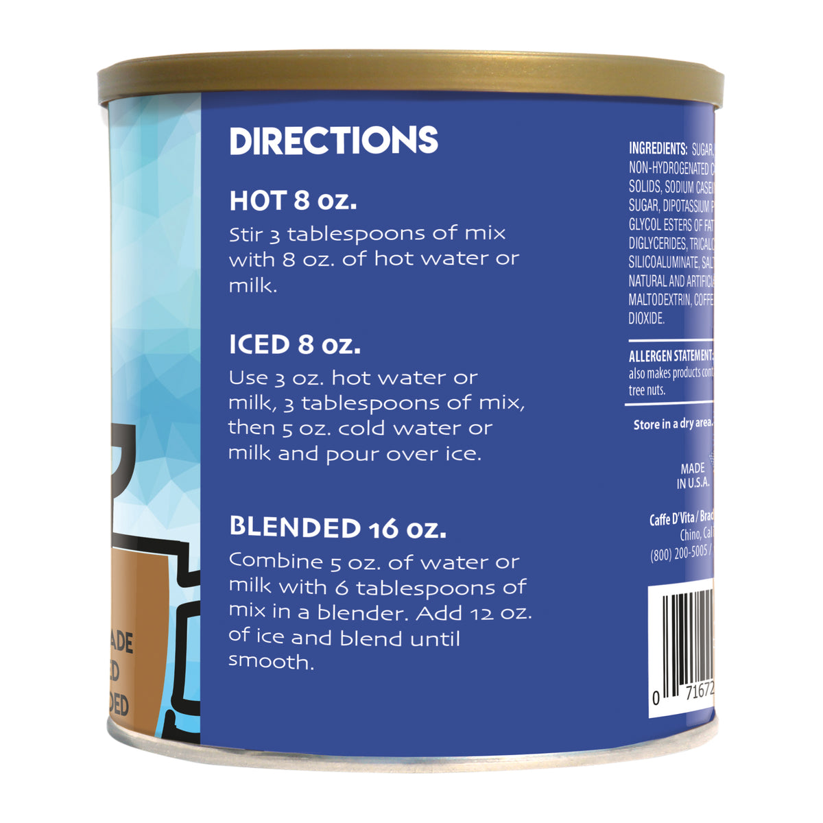 Vanilla Macchiato - Case of 4 Cans - 2 lb. (32 oz.) Foodservice